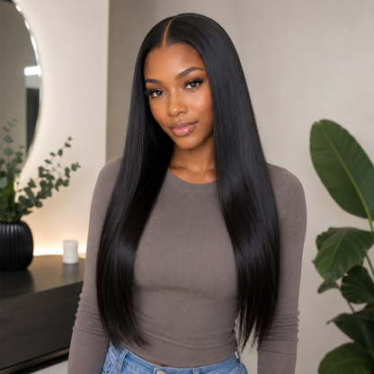 Raw Straight 13x6 HD Lace Frontal Glueless Human Hair Wig