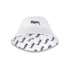 white / logo print