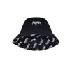 black / logo print