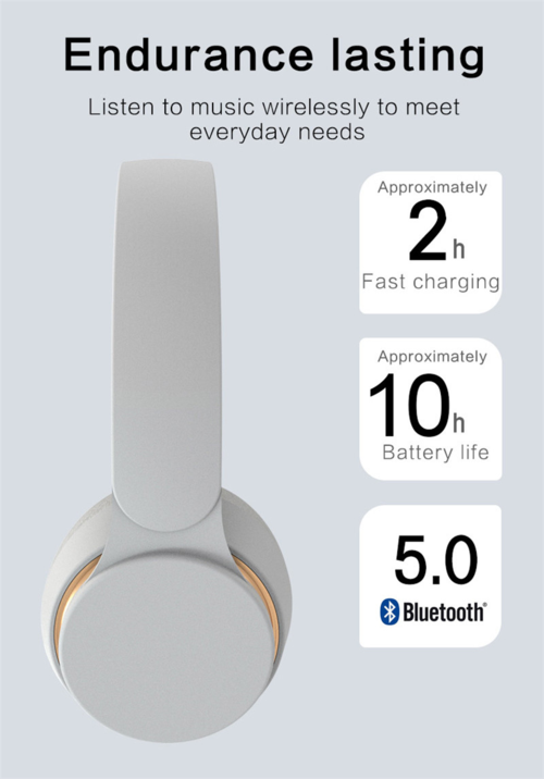 Bluetooth 5.0 Over-Ear-Kopfhörer mit langer Akkulaufzeit